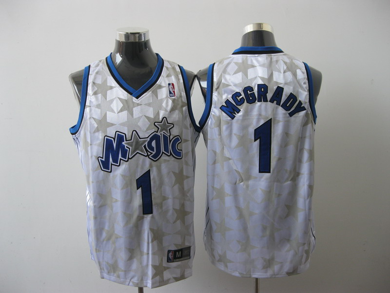 NBA Orlando Magic 1 Tracy McGrady White Throwback Star Jersey